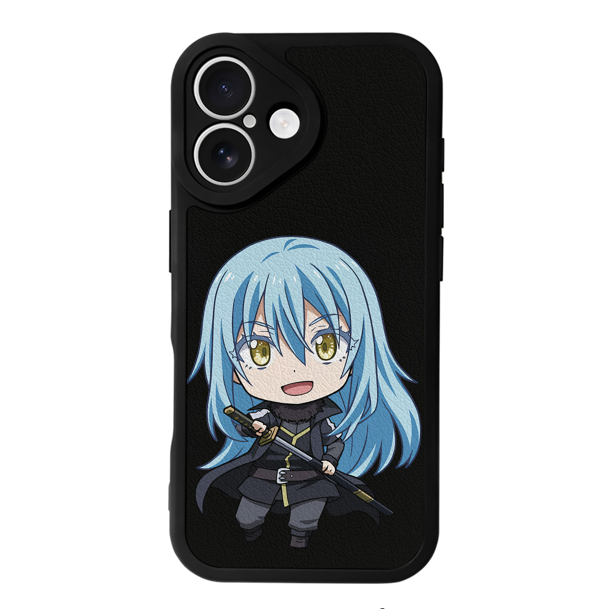 （画像用） 転スラ Regarding Reincarnated to Slime 【iPhone 16シリーズ対応】シリコンスマホケース（レザー調） 材質：シリコン